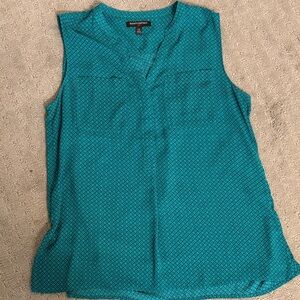 Banana Republic Teal Geometric Sleeveless Top
